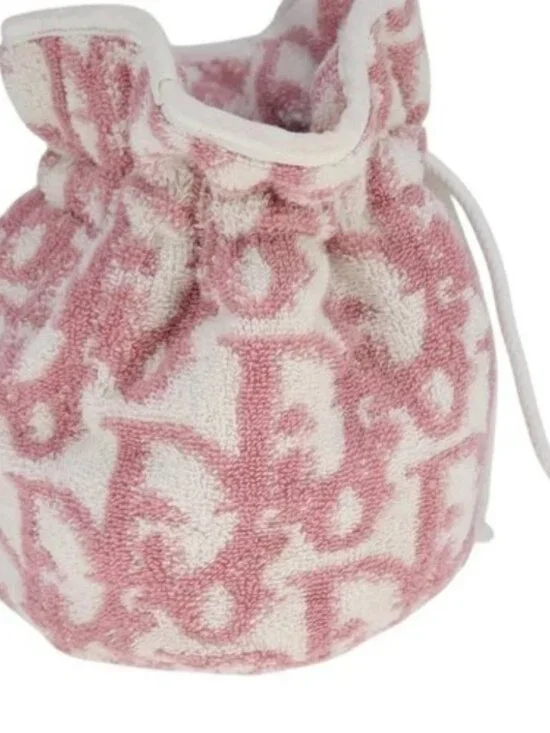 Christian Dior Purse Pouch Pile Pink White Auth - Picture 3 of 16